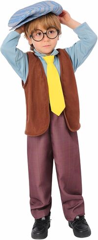 Pudcoco Kids 100 Days of School Costume for Boys Old Man Halloween Costume Hat Glasses Shirt Tie Grandpa Vest Pants Set in Saudi Arabia