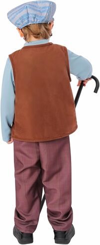 Pudcoco Kids 100 Days of School Costume for Boys Old Man Halloween Costume Hat Glasses Shirt Tie Grandpa Vest Pants Set in Saudi Arabia