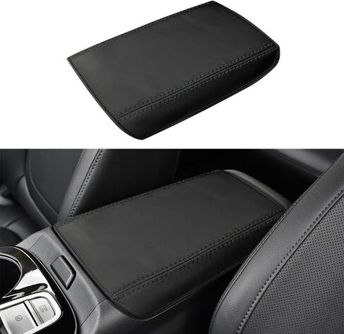 DEYTOP Center Console Cover for Hyundai Tucson 2022 2023 2024 Accessories Car Armrest Cover for Hyundai Tucson 2024 Accessories Anti-Scratch Leather Armrest Protector (Black with Black Stitches) in Kuwait