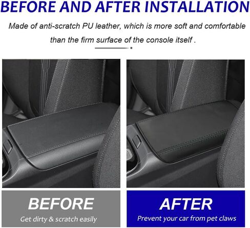 DEYTOP Center Console Cover for Hyundai Tucson 2022 2023 2024 Accessories Car Armrest Cover for Hyundai Tucson 2024 Accessories Anti-Scratch Leather Armrest Protector (Black with Black Stitches) in Kuwait