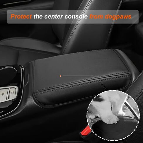 DEYTOP Center Console Cover for Hyundai Tucson 2022 2023 2024 Accessories Car Armrest Cover for Hyundai Tucson 2024 Accessories Anti-Scratch Leather Armrest Protector (Black with Black Stitches) in Kuwait
