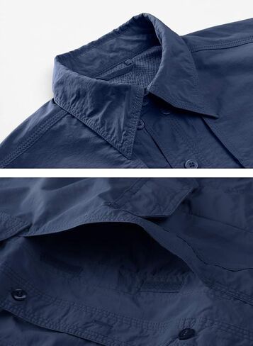TACVASEN Men's Tactical Shirts Long Sleeve Quick Dry Breathable Button Down Fishing Work Safari Hiking Camping Hunting in Saudi Arabia