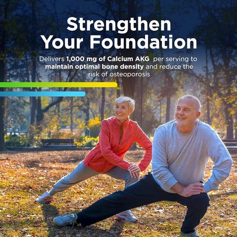 ProHealth Calcium Supplement, Ca AKG Supplement (Alpha Ketoglutarate) (1,000 mg per 2 Capsule Serving, 60 Capsules). Supports Cellular Energy, Metabolic Function and Healthy Aging Processes. in Saudi Arabia