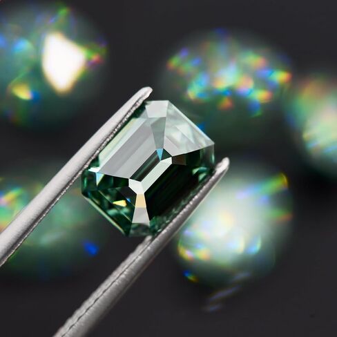 Moissanite Loose Stones Emerald Excellent Cut Natural Green Gemstone VVS1 Lab Diamond Gem for Custom Jewelry Making 1.0-3.0ct with Certificate in Saudi Arabia