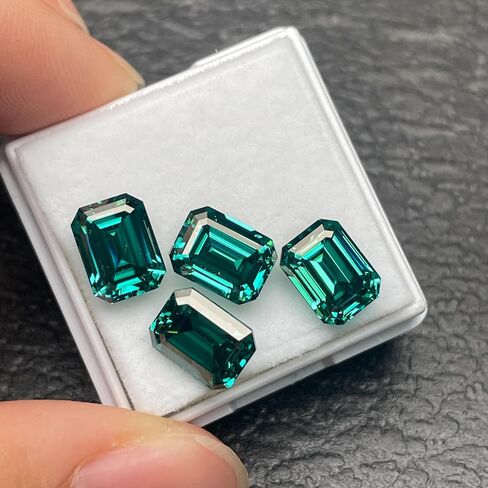 Moissanite Loose Stones Emerald Excellent Cut Natural Green Gemstone VVS1 Lab Diamond Gem for Custom Jewelry Making 1.0-3.0ct with Certificate in Saudi Arabia