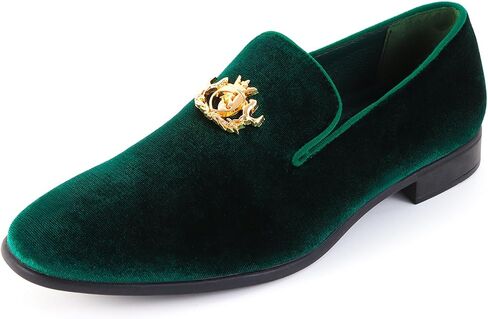 Men's Multiple Colors Penny Slip-on Velvet Loafer Cushioned Suede Tuxedo Dress Shoes Luxurious Smoking Slipper Party Prom Wedding Shoes Comfortable Lightweight in Saudi Arabia