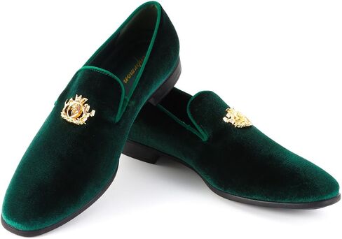 Men's Multiple Colors Penny Slip-on Velvet Loafer Cushioned Suede Tuxedo Dress Shoes Luxurious Smoking Slipper Party Prom Wedding Shoes Comfortable Lightweight in Saudi Arabia