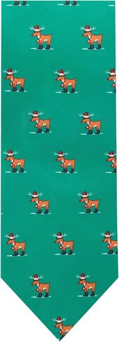 ربطة عنق طويلة للرجال من جاكوب ألكسندر بنمط عيد الميلاد رودولف الرنة - أخضر in Kuwait