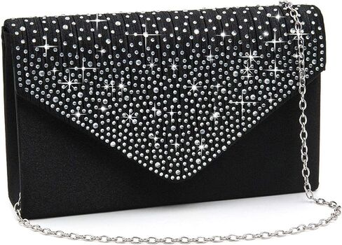 Milisente Evening Bag for Women Glitter Rhinestone Wedding Evening Purse Crystal Envelope Crossbody Shoulder Clutch Bags in Kuwait