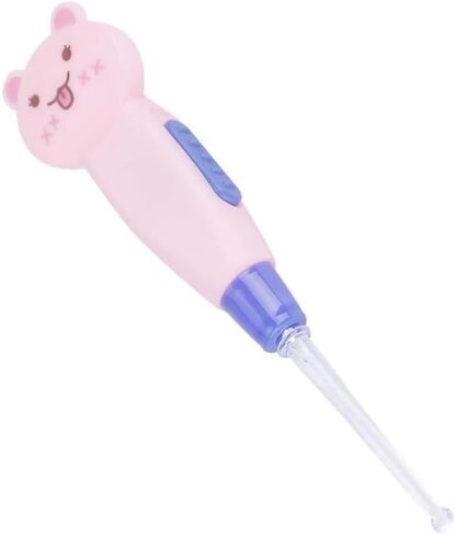 Pink Cat Cartoon Baby Ear Cleaner LED Earpick Earwax Remover with Replacement Head Kids Ear Clean Tool Earwax Removal ealth Care Ear Care in Saudi Arabia