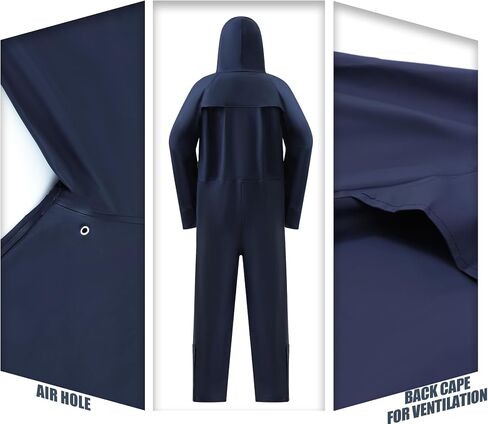 Rain Suits for Men Women Waterproof One Piece Rain Jacket & Pant Workwear Coverall in Kuwait