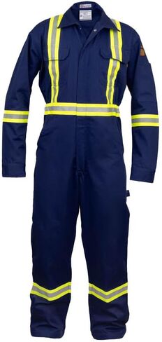 Just In Trend Flame Resistant Hi Vis Reflective Coverall with Leg Zipper in Saudi Arabia