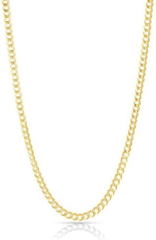 EVAYA Real Solid 14k Gold Cuban Chain (2mm-3mm Width, 16"-24" Length) - For Men & Women - Durable, Resistant to Tarnishing & Lasts a Lifetime in Saudi Arabia
