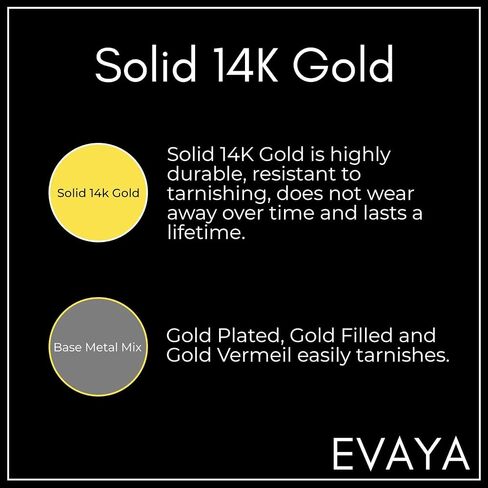 EVAYA Real Solid 14k Gold Cuban Chain (2mm-3mm Width, 16"-24" Length) - For Men & Women - Durable, Resistant to Tarnishing & Lasts a Lifetime in Saudi Arabia