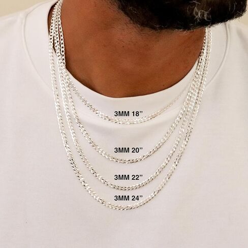 EVAYA Real Solid 14k Gold Cuban Chain (2mm-3mm Width, 16"-24" Length) - For Men & Women - Durable, Resistant to Tarnishing & Lasts a Lifetime in Saudi Arabia