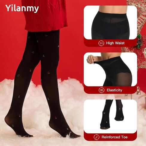 Yilanmy Christmas Tights Patterned Tights for Women in Saudi Arabia