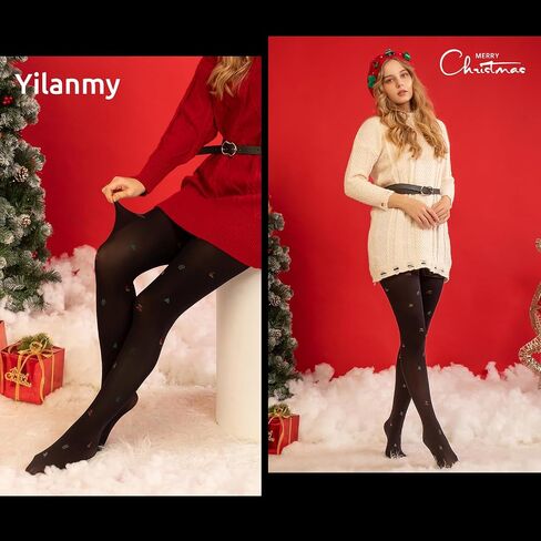 Yilanmy Christmas Tights Patterned Tights for Women in Saudi Arabia