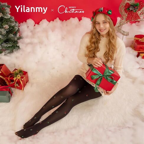 Yilanmy Christmas Tights Patterned Tights for Women in Saudi Arabia