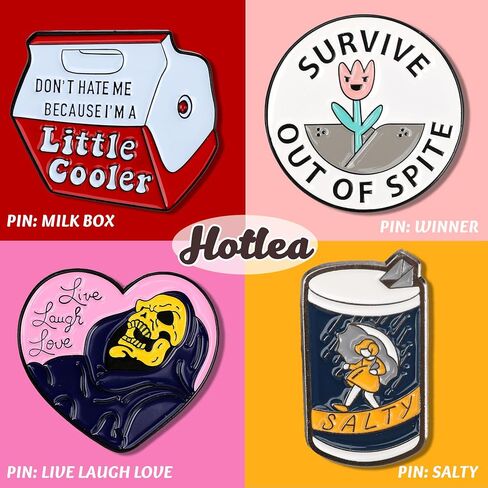 9 Pieces Enamel Pins for Backpack Funny Pins for Adult Teenagers THIS IS FINE Pins for Jacket Coat Backpacks Bag Hat Lanyard Buttons Vest Novelty Jewelry Accessories in Saudi Arabia