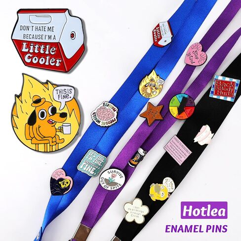 9 Pieces Enamel Pins for Backpack Funny Pins for Adult Teenagers THIS IS FINE Pins for Jacket Coat Backpacks Bag Hat Lanyard Buttons Vest Novelty Jewelry Accessories in Saudi Arabia