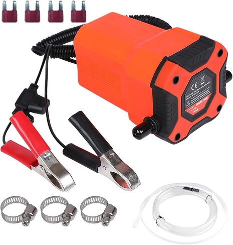 12V 80W With overload protection Oil Change Pump Extractor, Upgraded Oil/Diesel Fluid Pump Extractor Scavenge Suction Transfer Pump, Marine Electric Oil Pump, For Boat, Car, Motorcycle, ATV, RV, Truck in Saudi Arabia