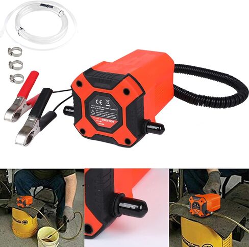 12V 80W With overload protection Oil Change Pump Extractor, Upgraded Oil/Diesel Fluid Pump Extractor Scavenge Suction Transfer Pump, Marine Electric Oil Pump, For Boat, Car, Motorcycle, ATV, RV, Truck in Saudi Arabia