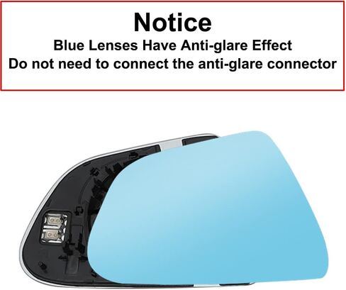 2Pcs Wide Angle Side Mirror Glass for Tesla Model 3 2017-2023 Side Mirror Replacement Anti Glare Heat Defogging Blue Glass Lens with Backing Plate in Saudi Arabia