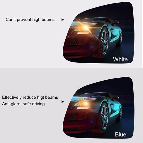 2Pcs Wide Angle Side Mirror Glass for Tesla Model 3 2017-2023 Side Mirror Replacement Anti Glare Heat Defogging Blue Glass Lens with Backing Plate in Saudi Arabia