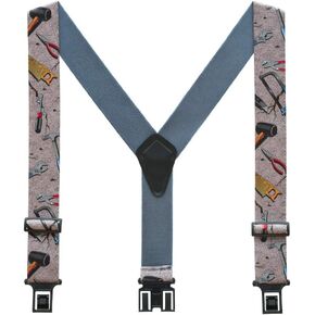 Perry Suspenders Perry Hand Tools on Grey Suspenders - Belt Clip 42" for 5'0" to 5'9" tall