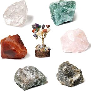 Capricon Zodiac Sign Healing Stone Set with 7 Chakra Tree of Life - Horoscope Birthstone Crystal Box Set - Astrology Crystal Healing Horoscope Birthday Gift Set