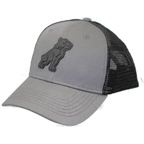 Hat - Mack Trucks Bulldog Rubber Logo Grey & Black Adjustable Mesh Cap in Saudi Arabia