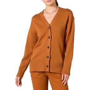 Amazon Essentials Women's V-Neck Midweight Relaxed-Fit Cardigan Sweater