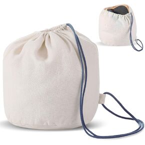 1 Pcs Travel Cotton Case Bag Sleeve Drawstring Pouch for Travel Pillow, Travel Neck Pillow Bag with Drawstring Travel Pillow Case Cover for Airplanes Trips Camping Storage
