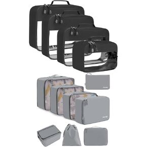 BAGAIL 8 Set Packing Cubes and 4 Set Luggage Packing Organizers