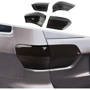 Jimen 4PCS Smoked Tail Light Trim Cover Fit for Jeep Grand Cherokee 2014-2020