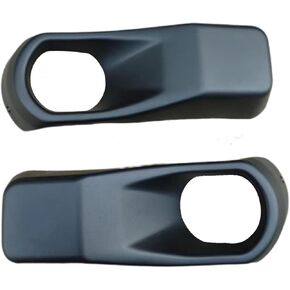 Left and Right Black Fog Light Covers Fog Lamp Bezel Trim Car Accessories 1 Pair Suitable for Jeep Wrangler JL Steel Front Bumper Fog Covers 2018-2024 (1 Pair Without Holes)…