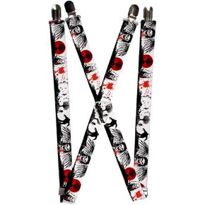 Buckle-Down Men's Suspender-Horror, Multicolor, One Size