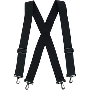 CTM® Big & Tall Elastic TSA Compliant Suspenders with Swivel Hook Ends