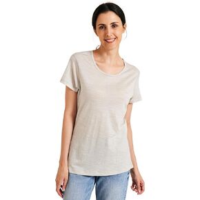 METARINO 100% Merino Wool T-Shirt Women,Short Sleeve Lightweight Crew Neck Base Layer Tee Shirt for Travel,Hiking