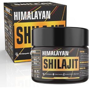 Shilajit Pure Himalayan Organic Resin, 600mg Natural Organic Shilajit Resin with 85+ Trace Minerals Golden Grade Shilajit Supplement, Shilajit Resin for Men