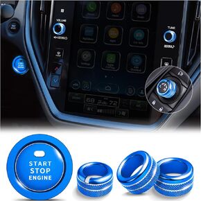 ملحقات Subaru Crosstrek/Impreza 2024 2025، Forester 2025، Legacy/Outback 2020-2025، WRX، Ascent - Volume Tune، غطاء مقبض المرآة الخلفية، غطاء زر التشغيل بالضغط/حلقة 5 قطع (ذهبي)