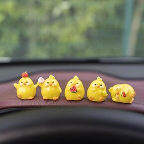 Cute Frogs Car Dashboard Accessories, Kurilai Funny Mini Frogs Car Ornament, Frogs Car Rearview Mirror Decorations, Car Interior Decor Fairy Garden Landscape Decor for Men Women (Green, 6pcs)
