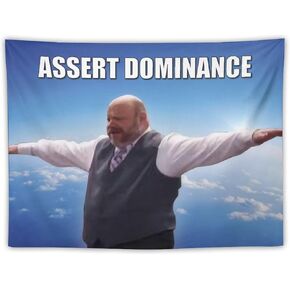 BionZax Bertram Superior Assert Dominance Wall Tapestry for Bedroom, College Dorm Or Living Room 30"x40", Meme Funny Tapestries Hanging for Home Decor Gifts