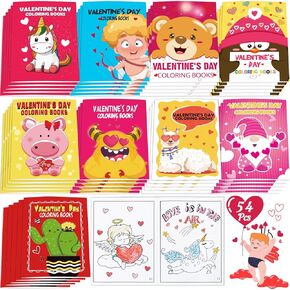 90shine 54PCS Easter Coloring Books for Kids-Egg Basket Stuffer Gifts Party Favors Class Activity Supplies Decorations