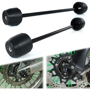 Xitomer Front + Rear Axle Sliders Fit for KLX300 2021 2022 2023 2024 / KLX250 2010-2020 Motorcycle Front Rear Axle Frame Sliders Sliders Wheel Protector Crash Pads Frame Sliders Crash Protector