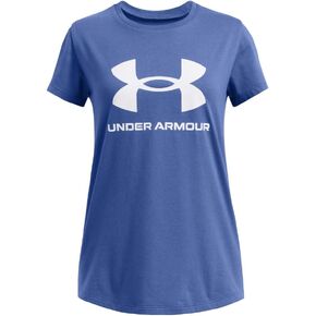 Under Armour Girls' Live Sportstyle Graphic Short-Sleeve T-Shirt, (896) Aero Orange / / White, Medium
