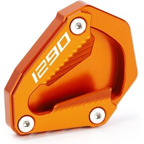 Compatible with KTM 1290 Super Adventure S 2021-2024 Motorcycle CNC Support Extension Plate Kickstand Side Stand Pad 1290S 1290 ADV 1290adv s Accessories (black/orange)