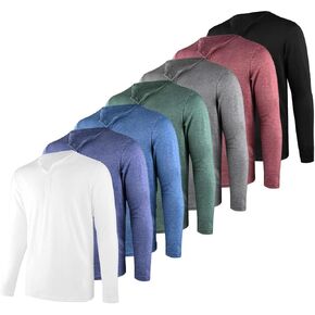 4Pack Mens Henley T-Shirts,Multipack Henley Short Sleeve Shirts,3 Button Tee Shirts Multi Color,Classic Casual T Pack