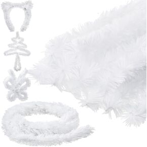 Hotop 4 Pcs 9.8FT White Pipe Cleaners Craft 30mm Jumbo Super Chunky Chenille Stems Super Colossal Pipe Cleaners Craft Supplies Stems for Beginners Kids DIY Art Crafts Decorations