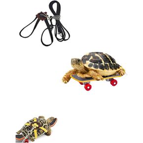 Turtle Skateboard for Real Turtle, Mini Tortoise Skateboard for Turtle Tortoise Treat Ball，Tortoise Skateboard Toy for Bearded Dragon Parrot Reptile Small Animals (Red)